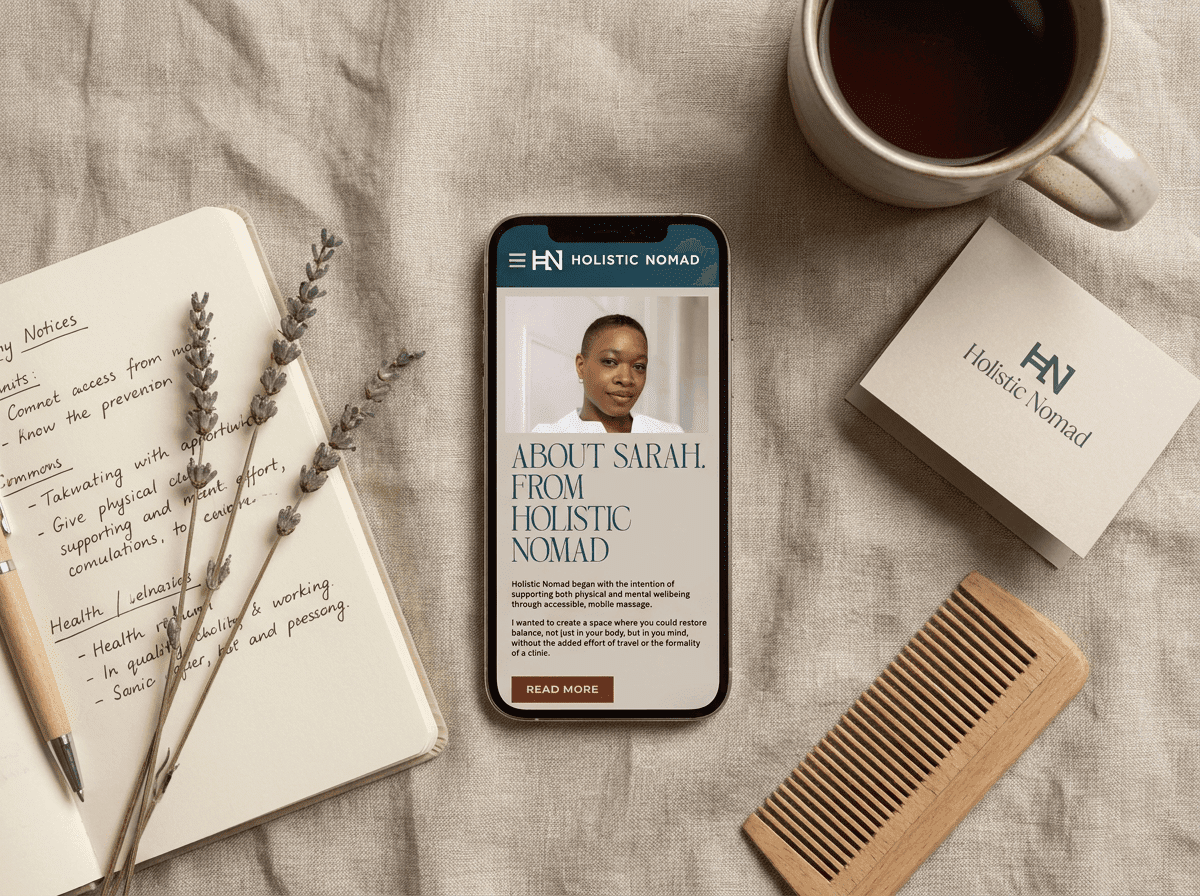 Brighton Holistic Nomad Website Mobile
